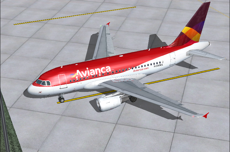 Fs2004 Avianca N590El Airbus A318 — 1