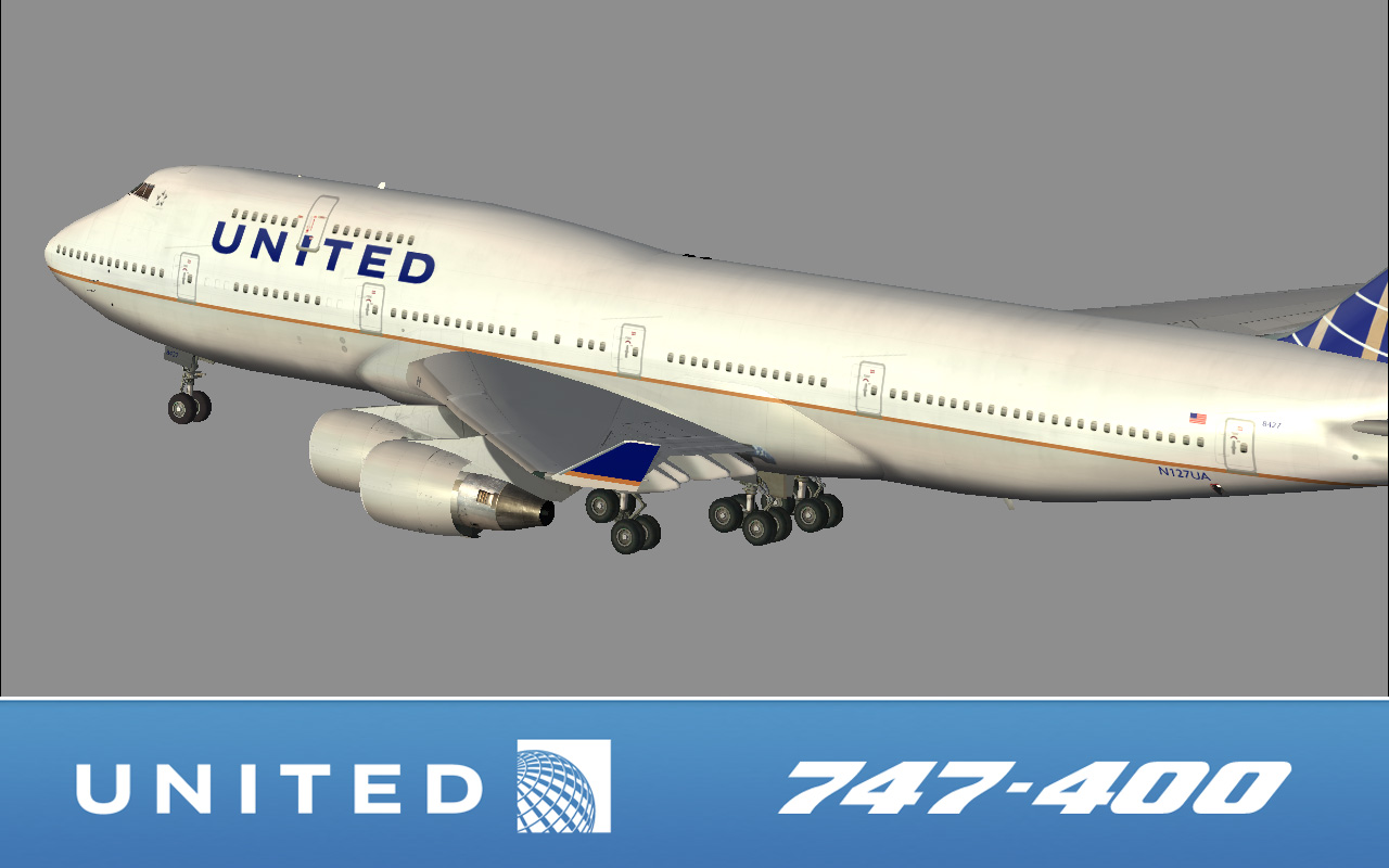 Fs2004/Fsx Boeing 747-400 United Airlines — 1