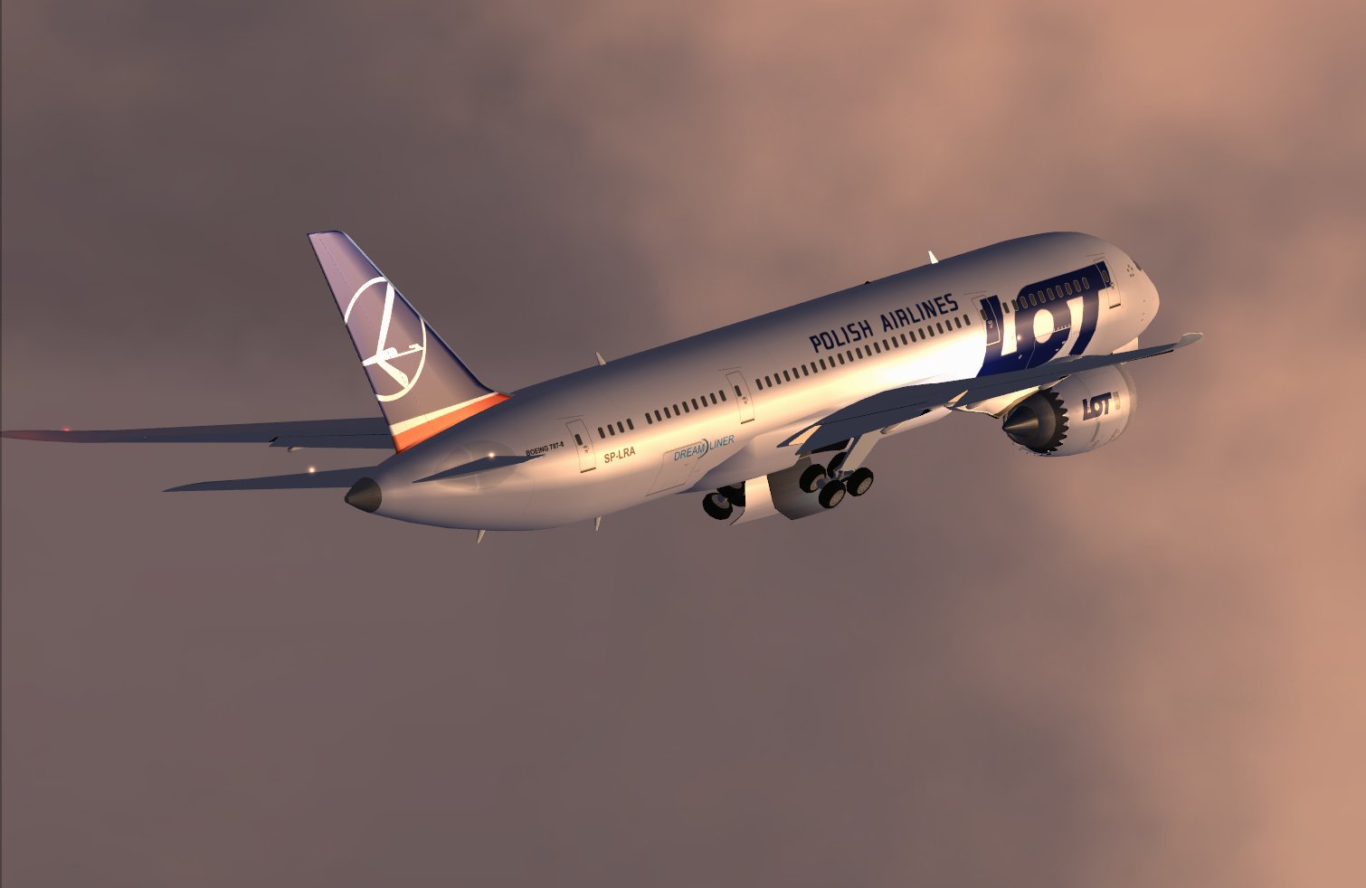 Fsx Lot Airlines New Colors, Boeing 787-8 V2 — 1