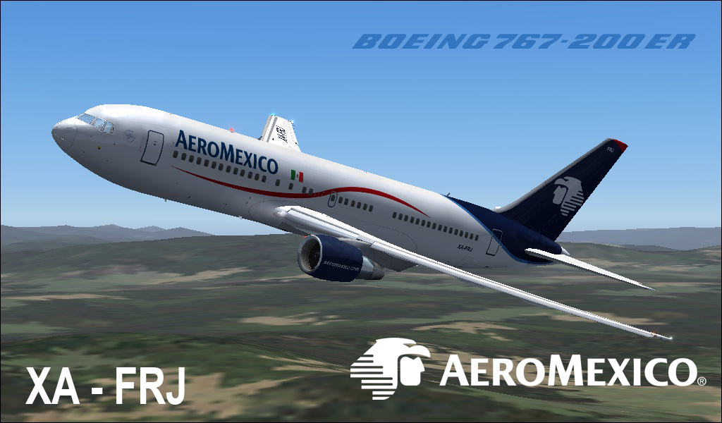 Fs2004 Boeing 767-283Er Aeromexico New Colors — 1