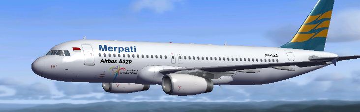 Airbus A320-200 Fictional Merpati Nusantara Airlines Pk-Mkb — 1