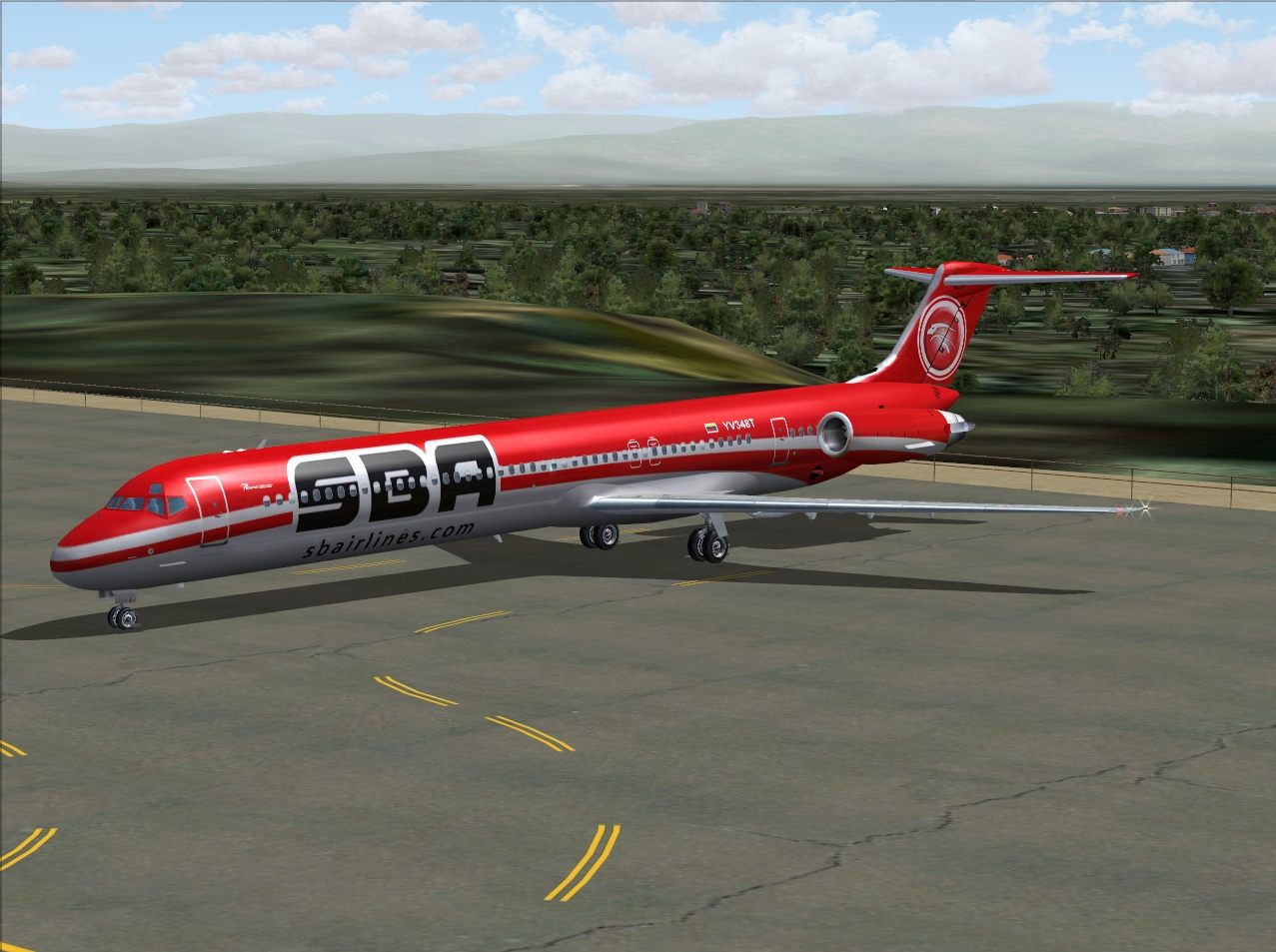 Fs2004 Santa Barbara Airlines Mcdonnell-Douglas Md-82 Yv348T — 1