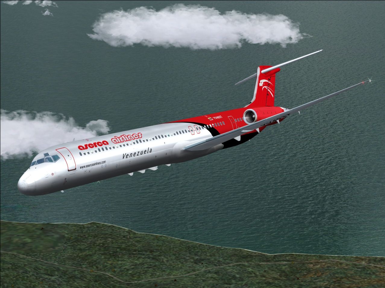 Fs2004 Aserca Airlines Mcdonnell-Douglas Md-83 Yv493T — 1