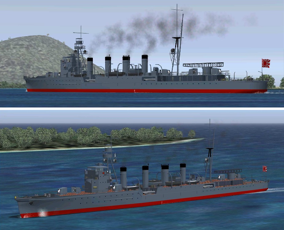 Fs2004 Features For Pilotable Ijn Light Cruiser Sendai — 1