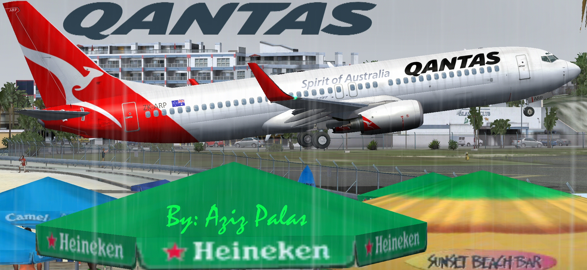 Fsx/Fs2004 Qantas B737-800 — 1