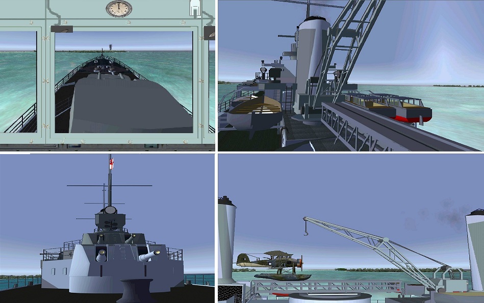 Fs2004 Features For Pilotable Light Cruiser Hmas Sydney — 1