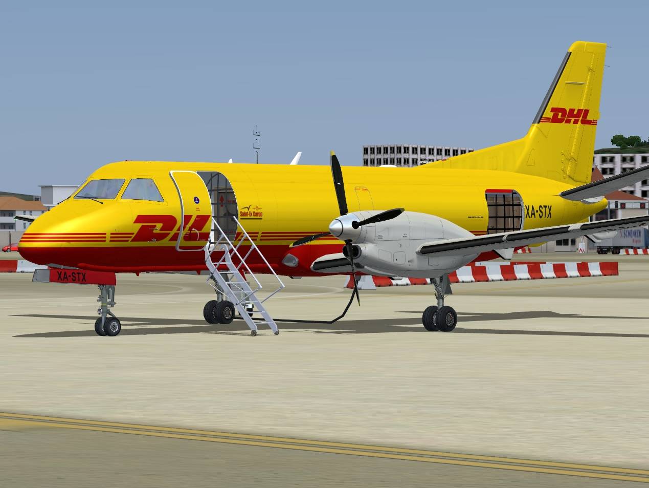 Fs2004 Dhl Saint-Ex Cargo Saab 340 Xa-Stx — 1