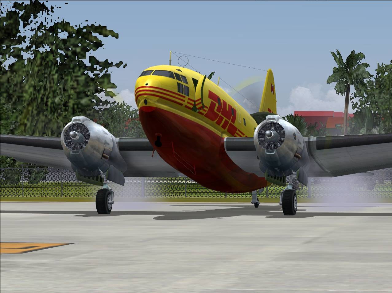 Fs2004 Dhl Curtiss C-46 Commando C-Bpdh — 1