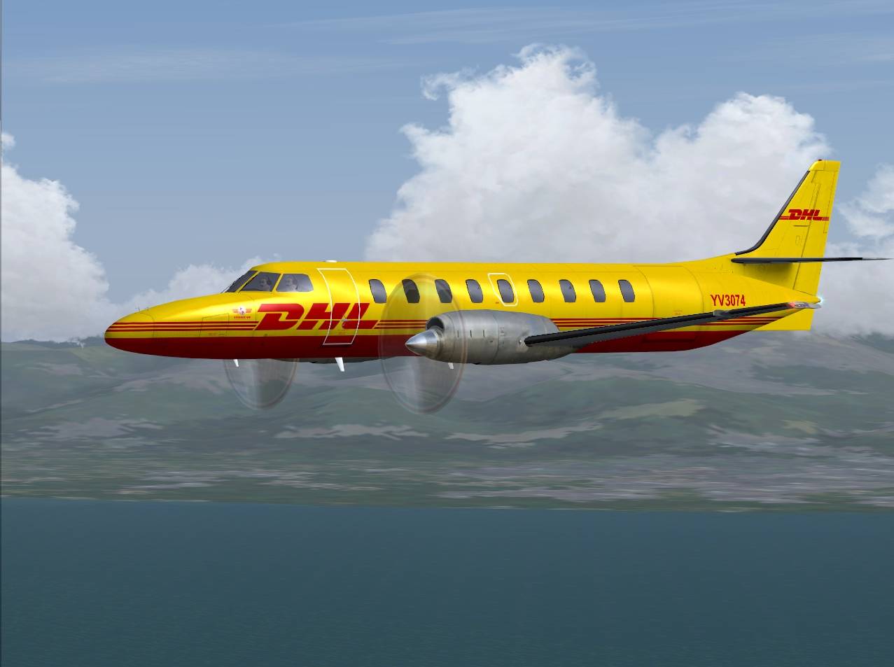Fs2004 Dhl Vensecar Fairchild Sa 227Ac Metro Iii — 1