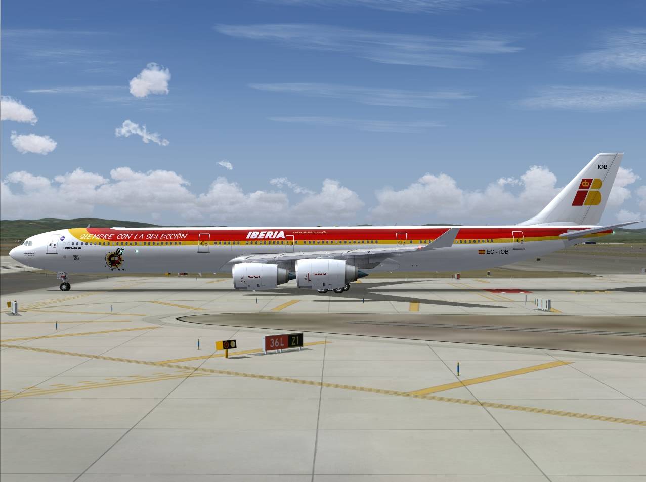 Fs2004 Iberia Fifa Airbus A340-600 Ec-Iob — 1