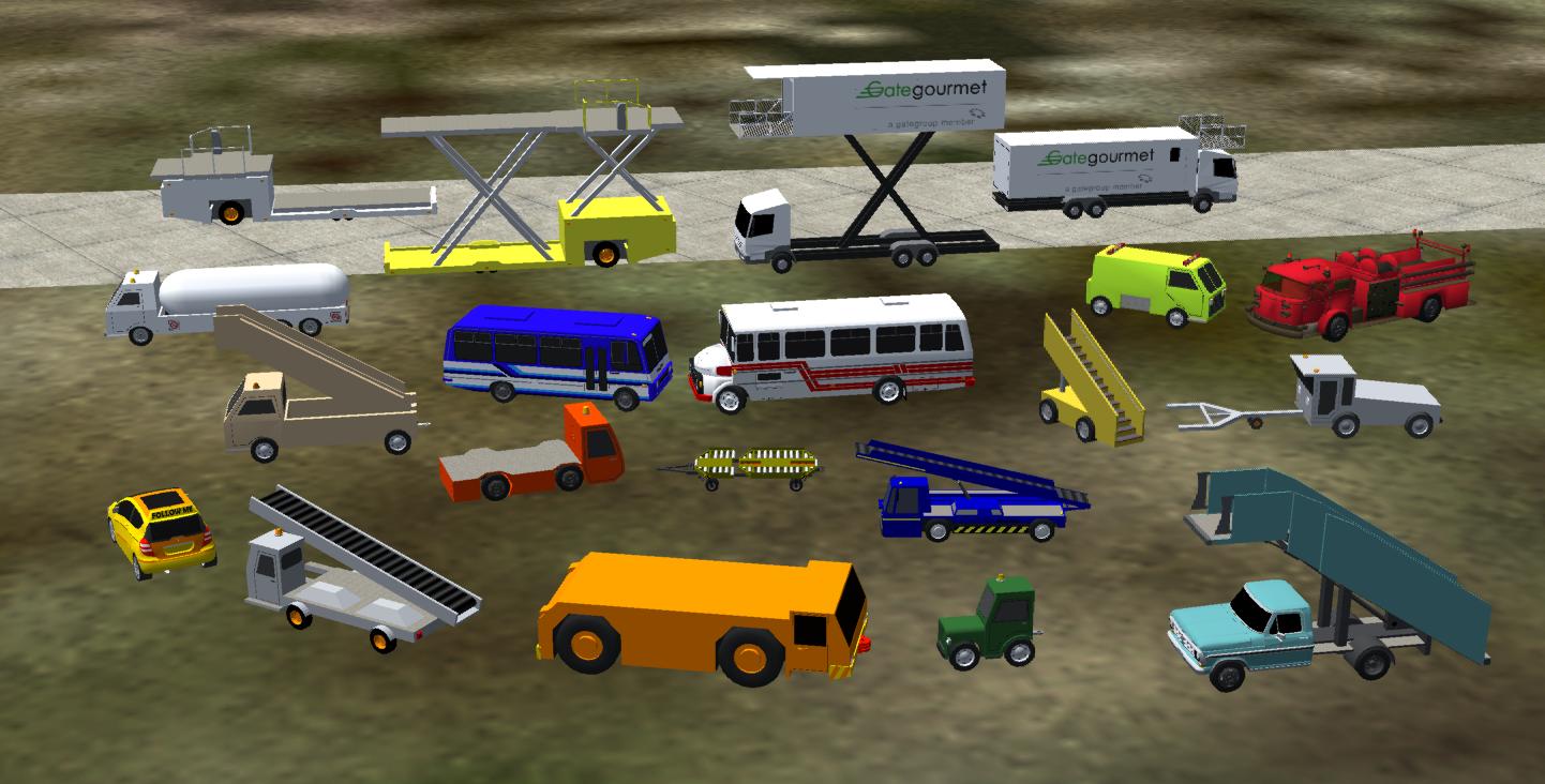 Airport Vehicles Fs9 Scenery Object Library Compiled By Sidney Schwartz — 1
