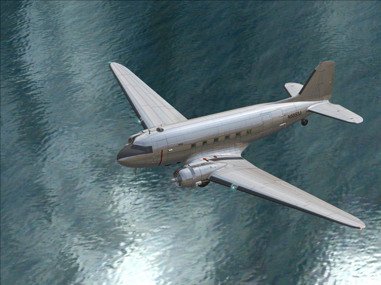 Fs2004 Private Douglas C-47 Skytrain N5853J — 1