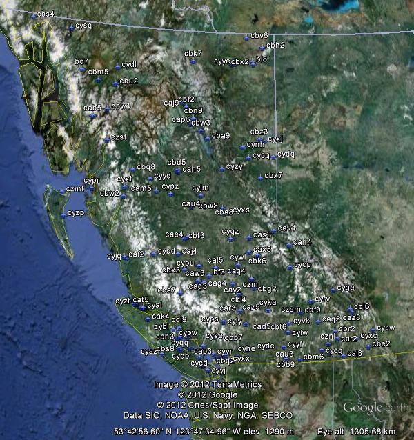 British Columbia Airfields — 1