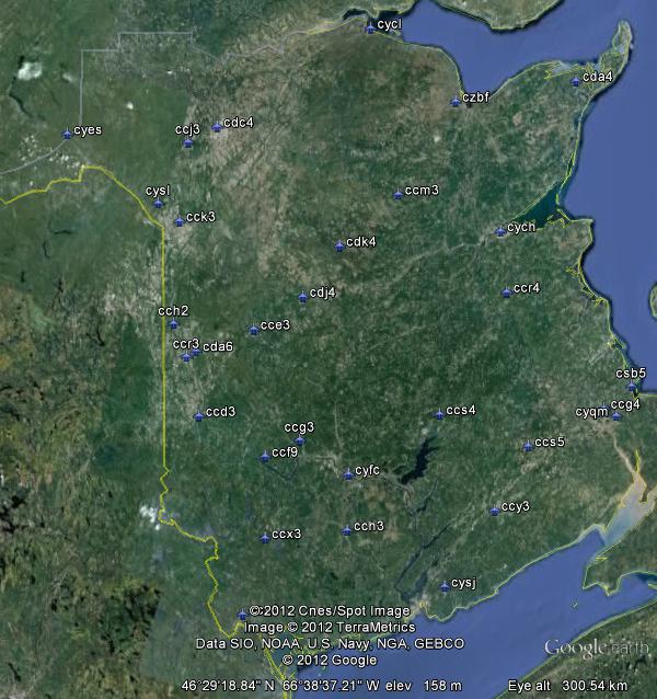 New Brunswick Airfields — 1