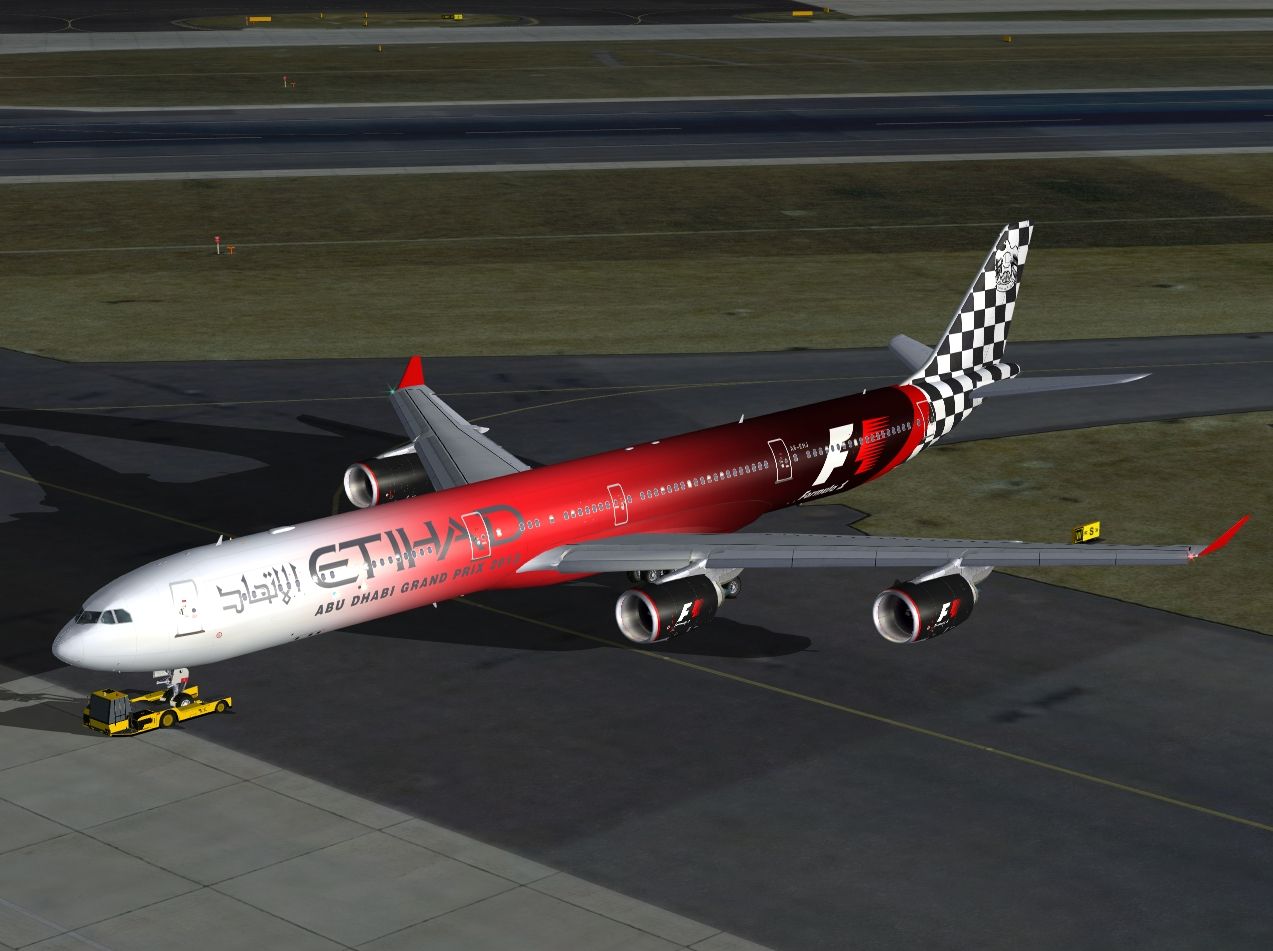 Fs2004 Etihad Airways Grand Prix Airbus A340-642 A6-Ehj — 1