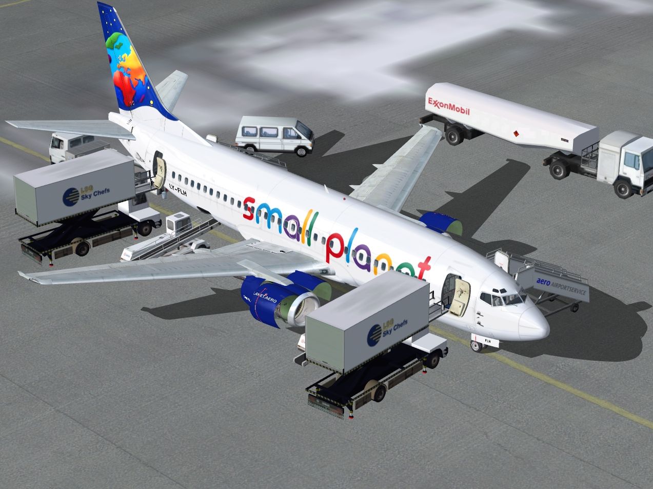 Fs2004 Small Planet Boeing 737-382 Ly-Flh — 1