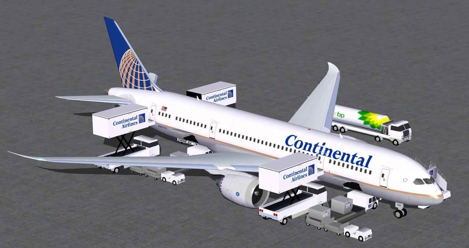 Fs2004 Continental Boeing 787-8 V2 — 1
