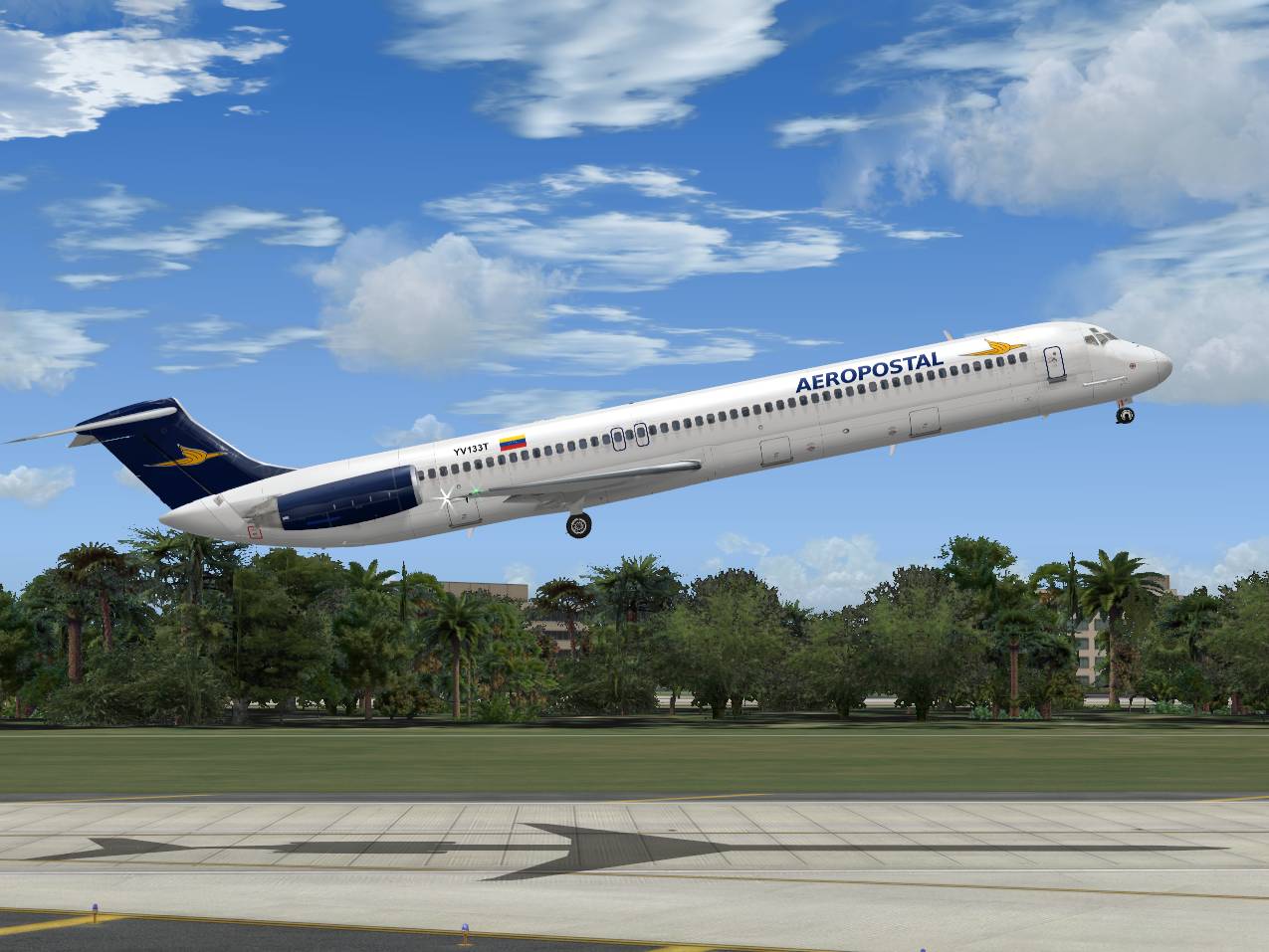 Fs2004 Aeropostal Mcdonnell-Douglas Md-82 (Yv133T) — 1