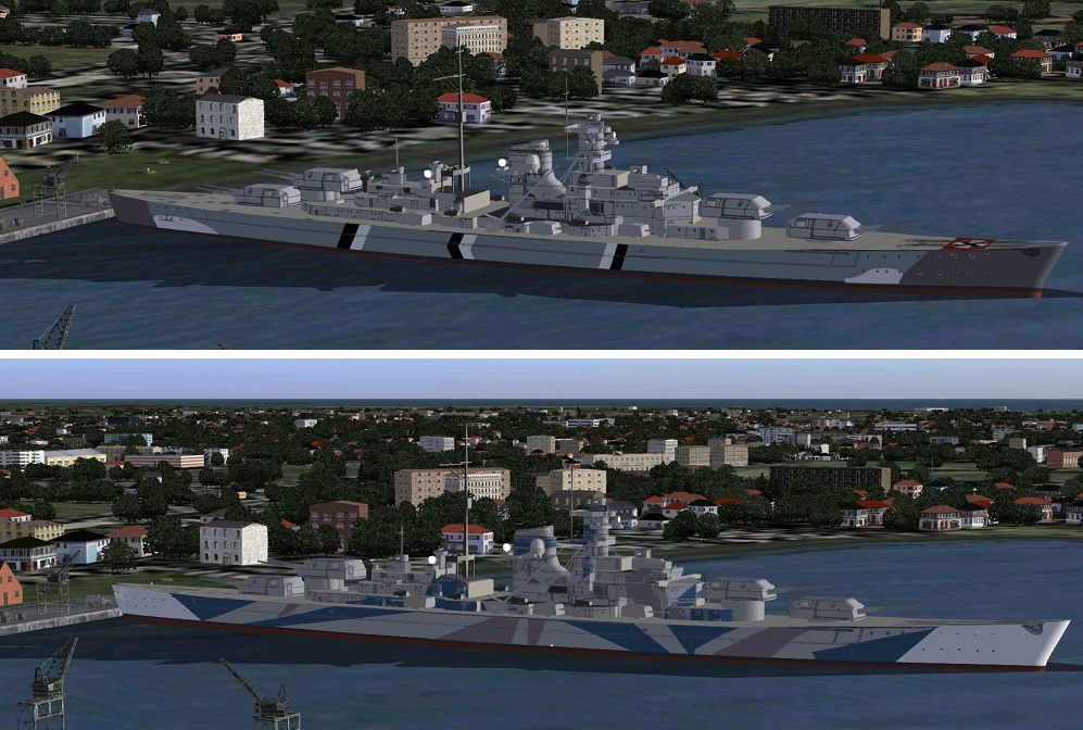Fs2004 Features For Pilotable Battleships Bismarck And Tirpitz — 1