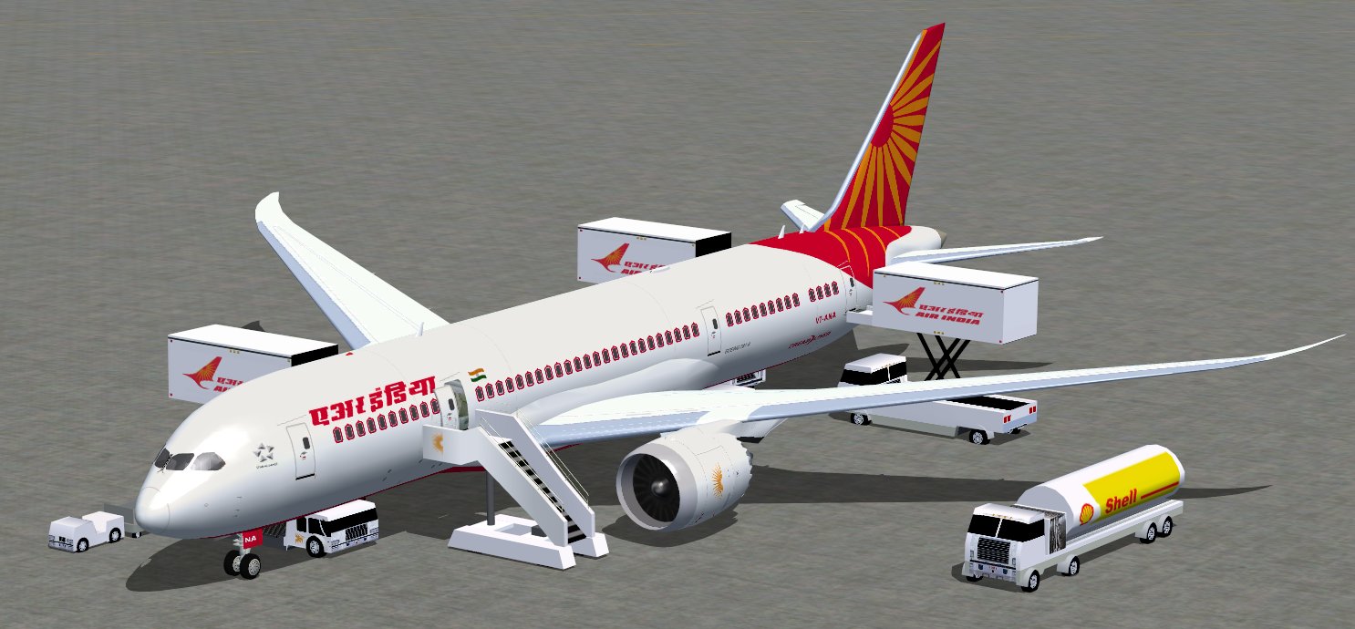 Fs2004 Air India Boeing 787-8 V3 — 1