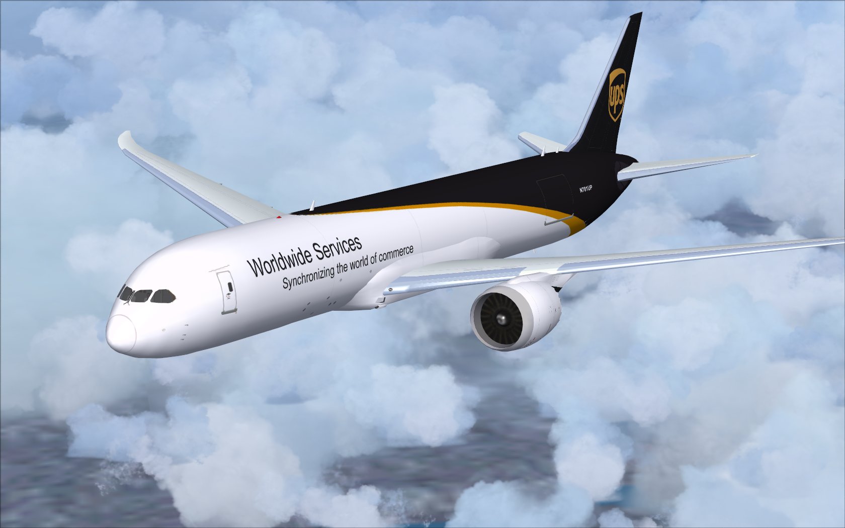 Fs2004 Ups Boeing 787-9 Cargo V3 — 1