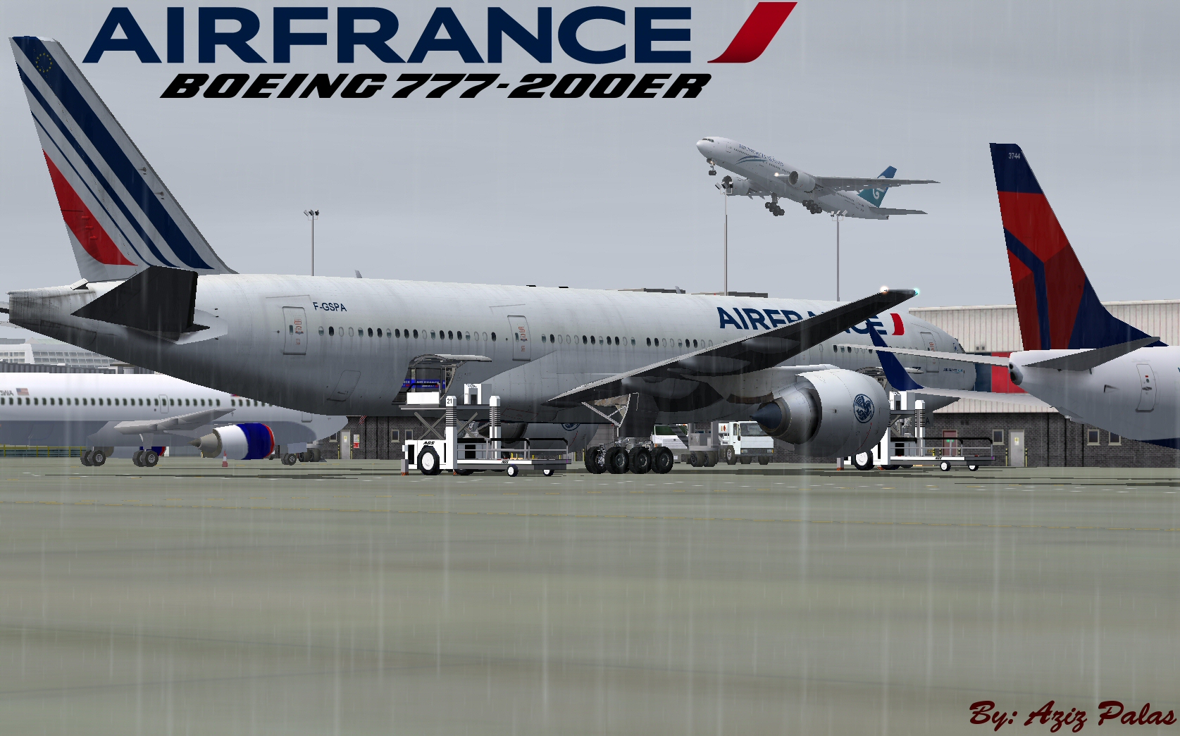 Fs2004/Fsx Air France B777-228Er — 1