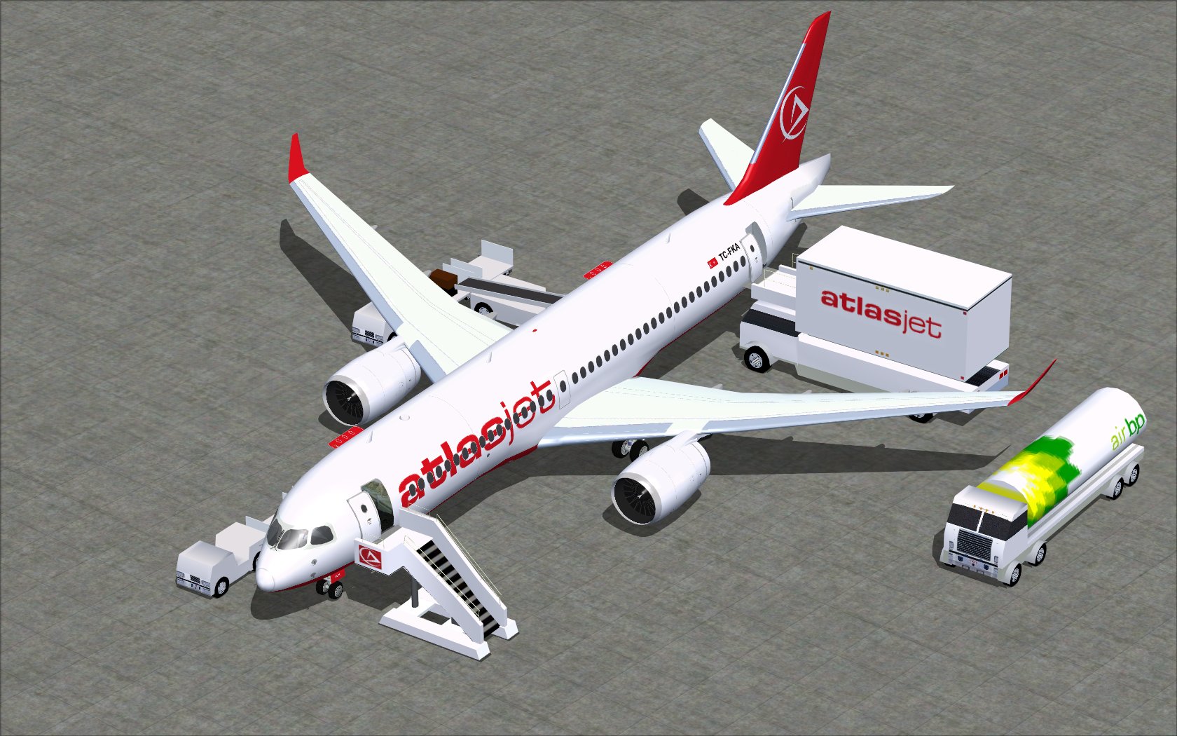 Fs2004 Atlasjet Bombardier Cseries 300 V3 — 1