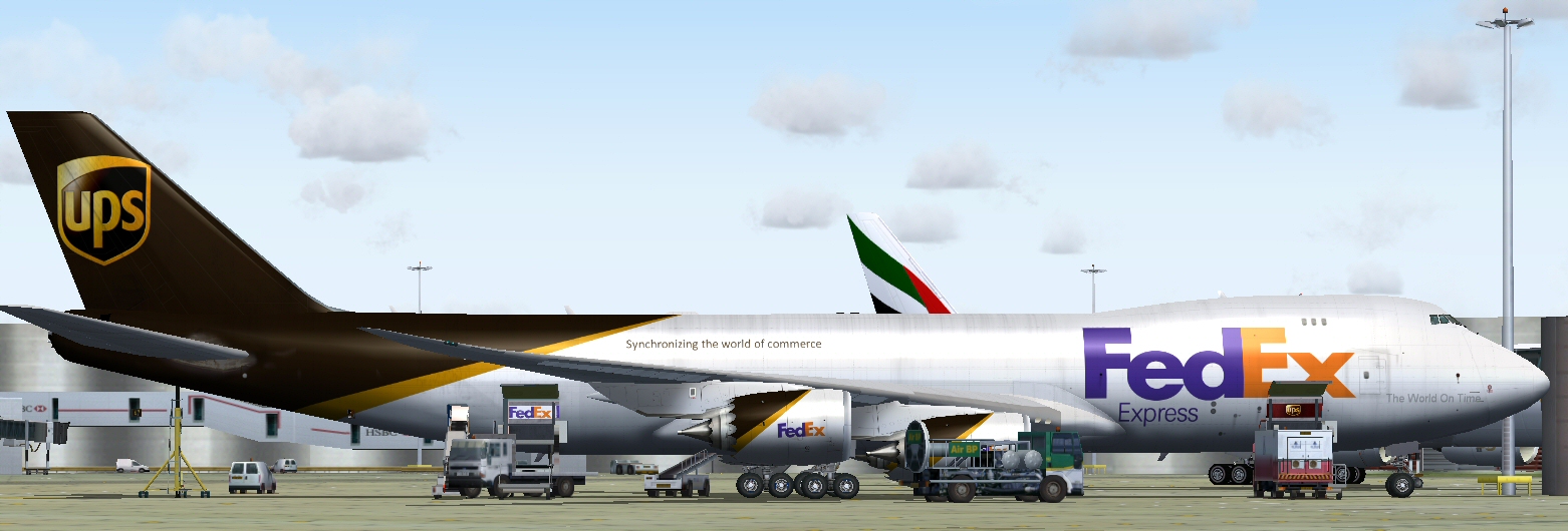 Fs2004/Fsx Ups And Fedex Hybrid B747-8F — 1