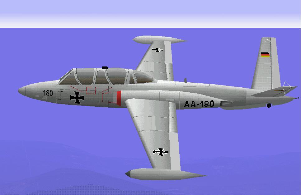 Cfs/Fs98 Fouga Magister - Luftwaffe Now With Improved Moving Gear And Accurate Non Texture — 1