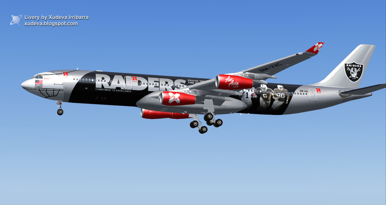 Air Asia X Posky Airbus A340 Oakland Riders — 1