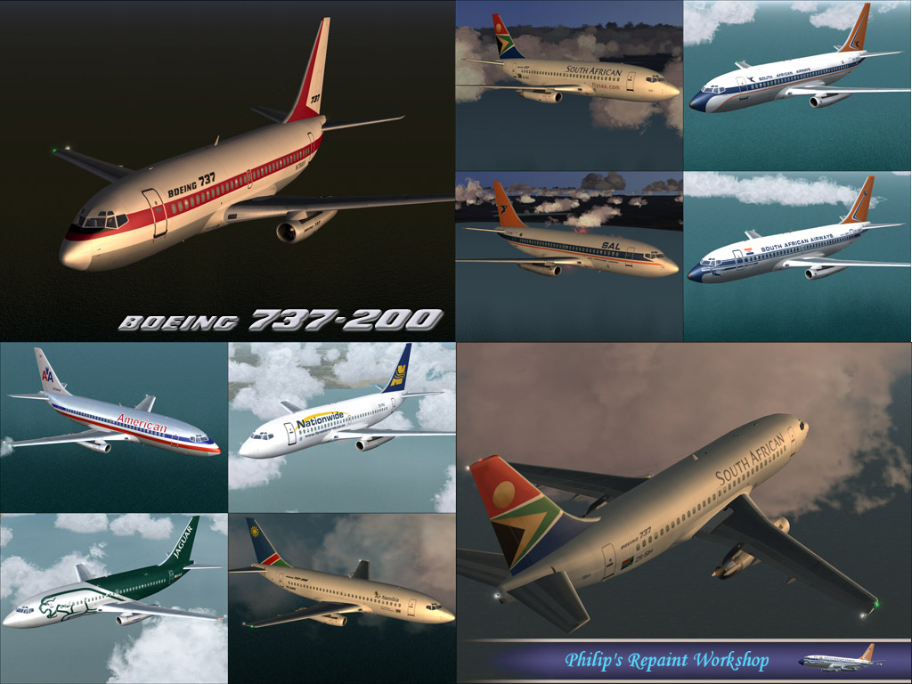 Fs2004/Fsx Kittyhawk Boeing 737-200 Bahamasair Chrome — 1