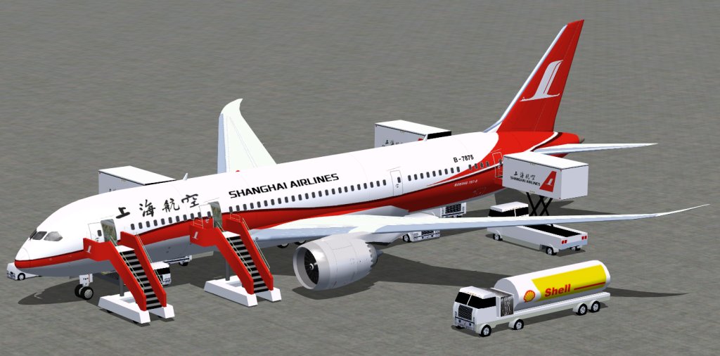 Fs2004 Shanghai Airlines Boeing 787-8 V2