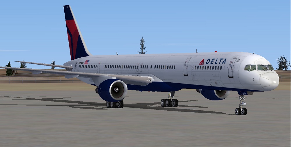Fsx Delta Boeing 757-351 Repaint Of The Posky Boeing 757-300 In Delta Airlines Livery, Enr