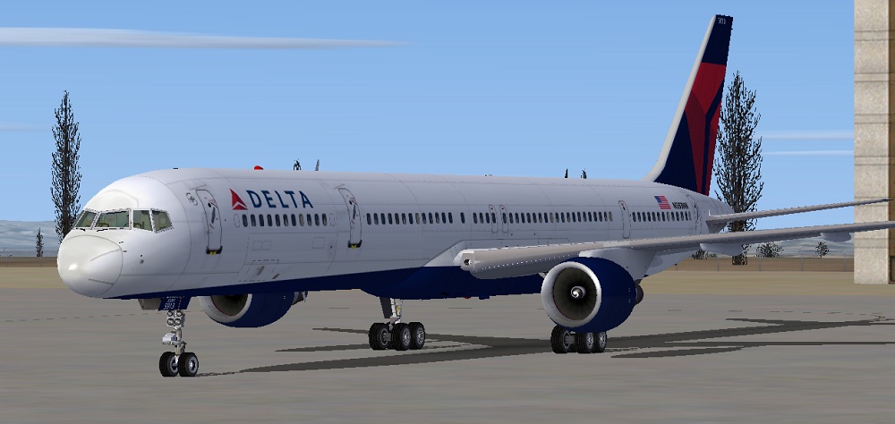 Fsx Delta Boeing 757-351 Repaint Of The Posky Boeing 757-300 In Delta Airlines Livery, Enr