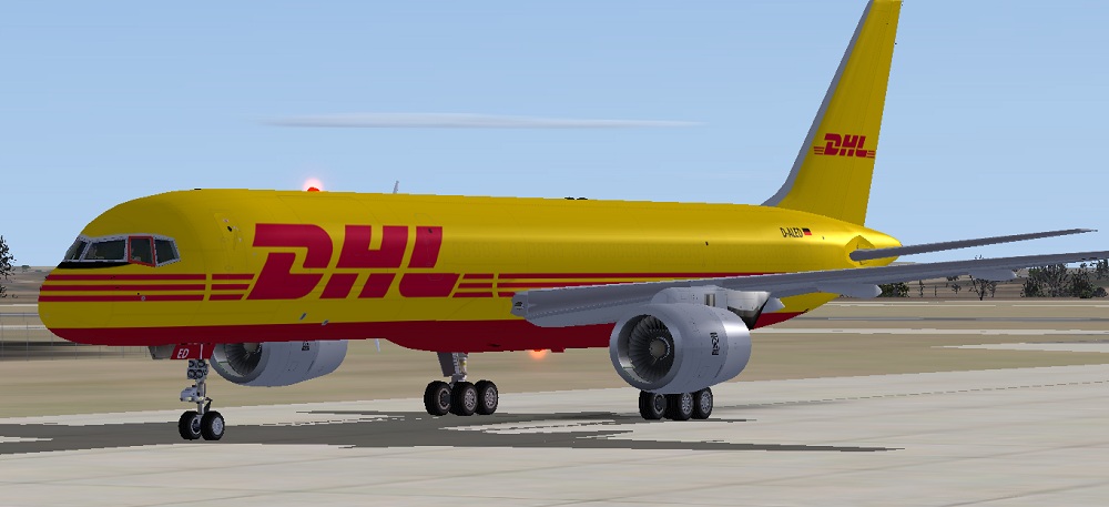 Fsx Dhl Boeing 757-236Sf Repaint Of The Posky Boeing 757-200Sf In Dhl (European Air Transp