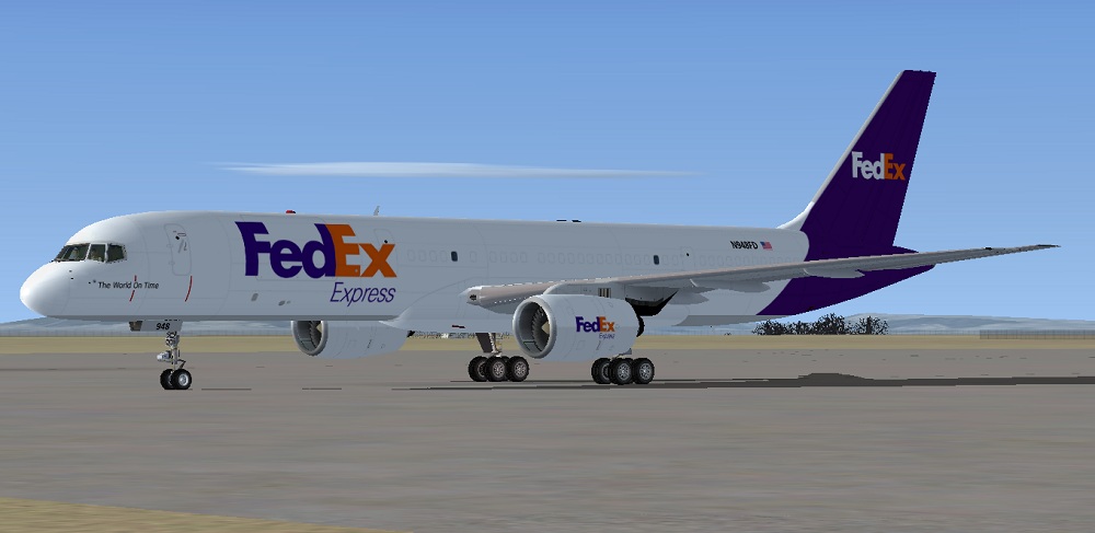 Fsx Fedex Boeing 757-236Sf Repaint Of The Posky Boeing 757-200Sf In Fedex Convey Livery, E