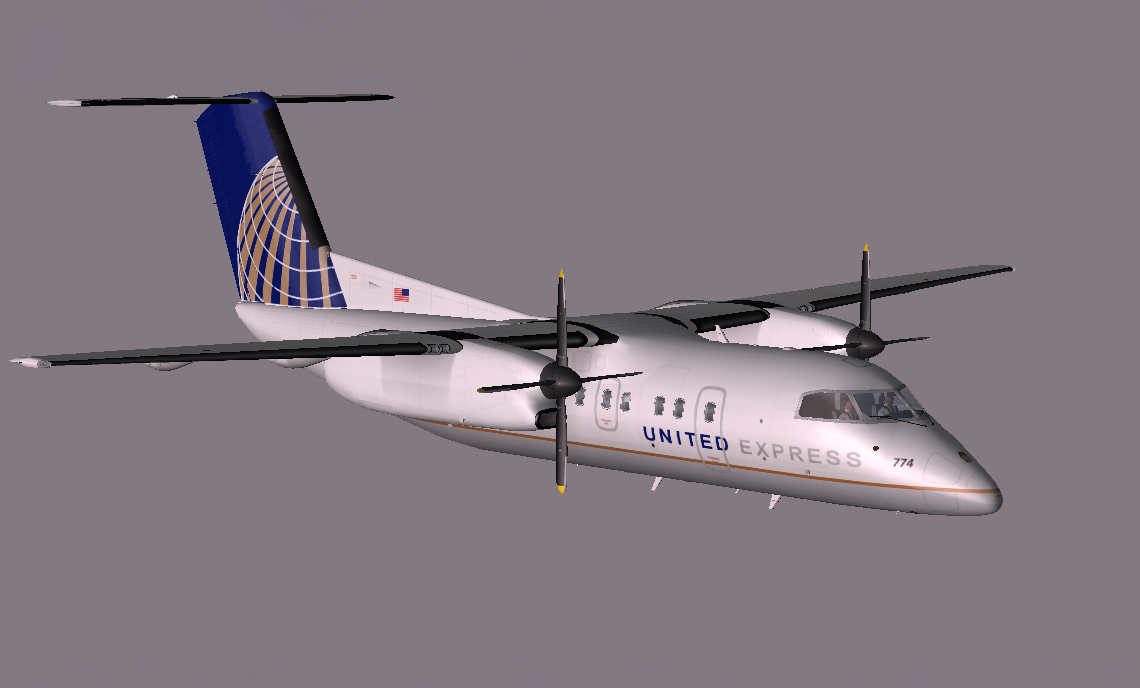 Fs2004 Dash 8-Q200 United Express