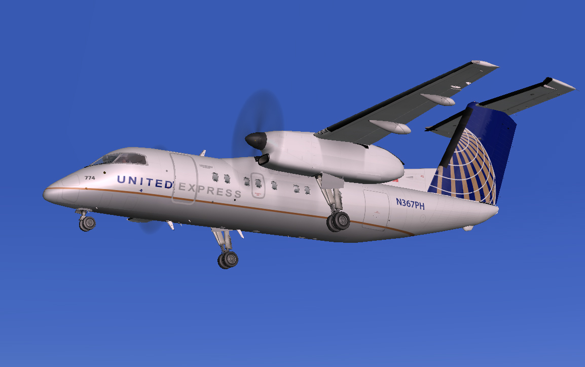 Fs2004 Dash 8-Q200 United Express