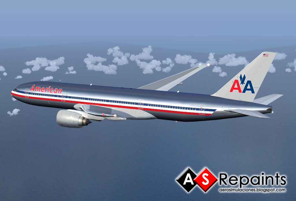 Fs2004 Fsx American Airlines Boeing 777-200 — 1