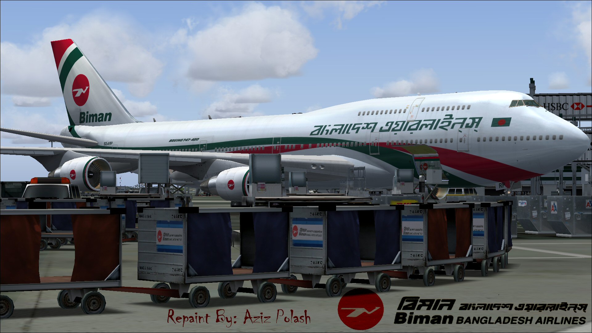 Fs2004/Fsx Biman B747-400Pw Biman Bangladesh Airlines — 1