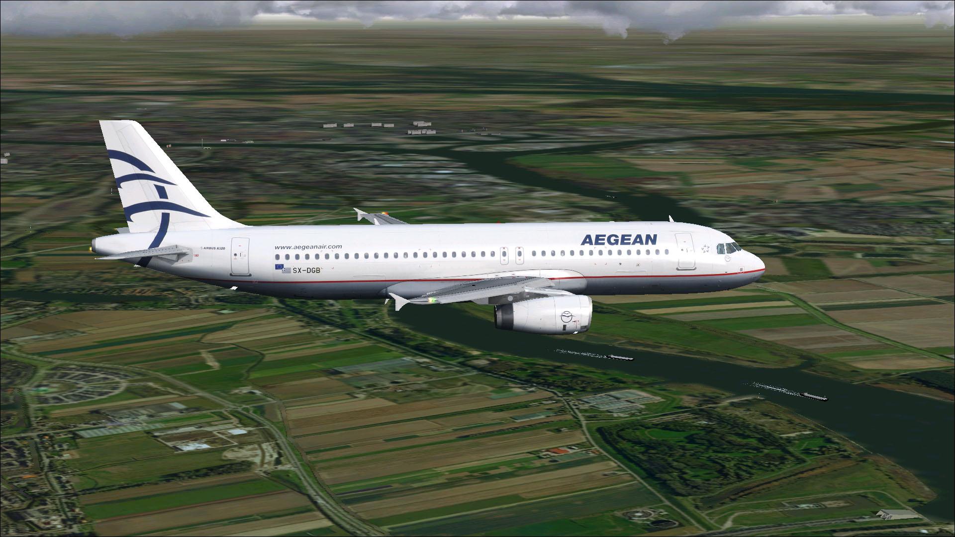 Fs2004/Fsx Project Airbus A320-232 Aegean Airlines — 1