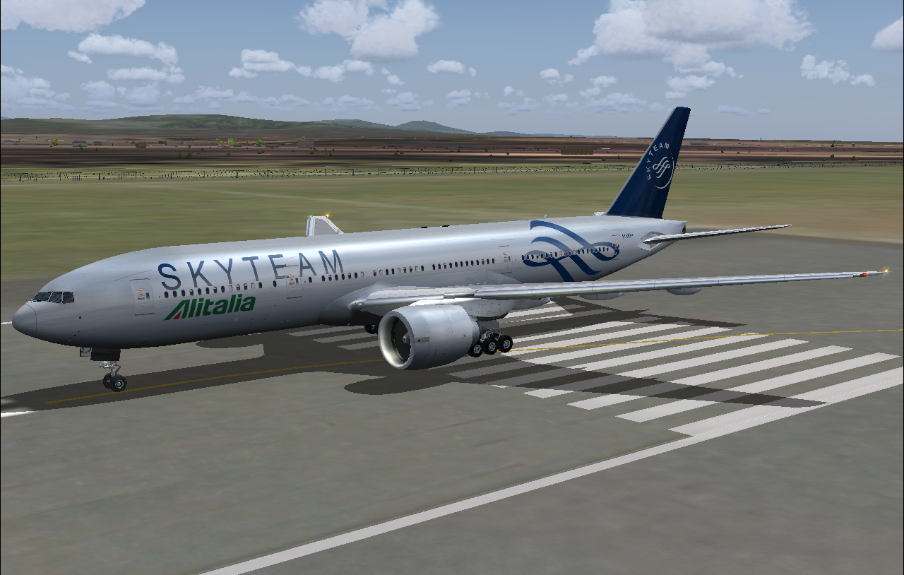 Alitalia Skyteam Boeing 777-200 V2 Fs2004/Fsx — 1