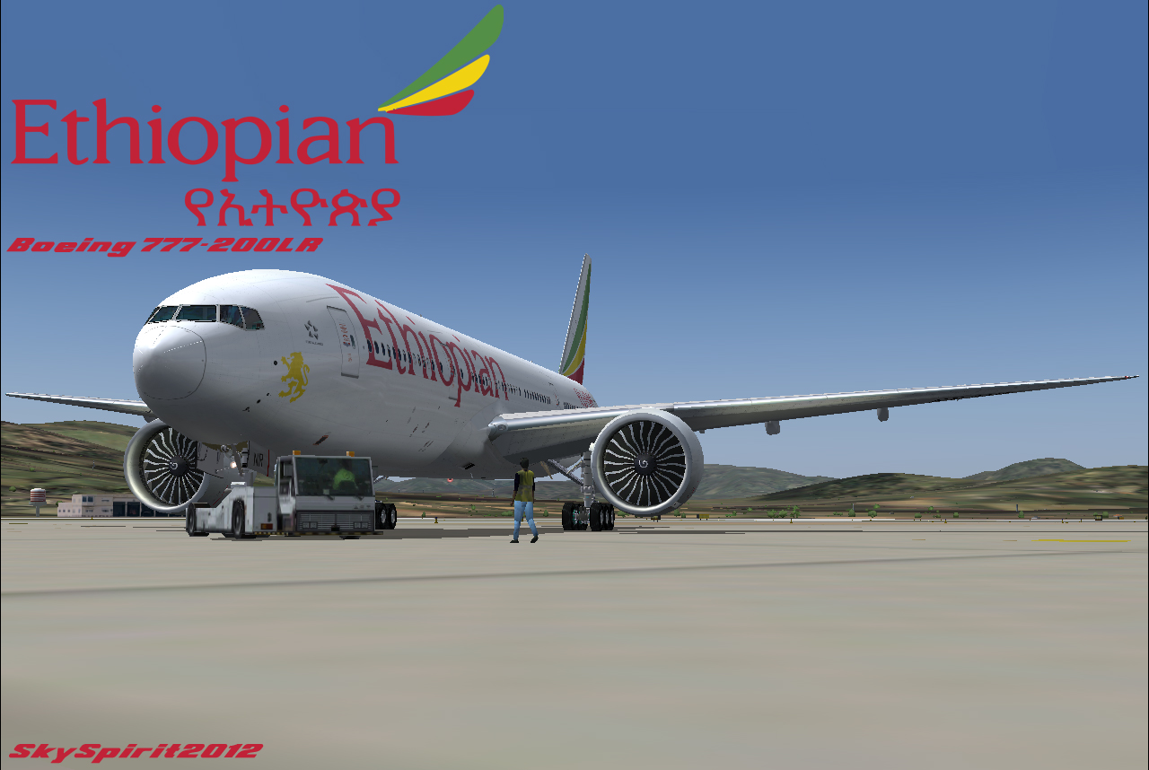 Ethiopian Airlines Boeing 777-200Lr V2 For Fs2004