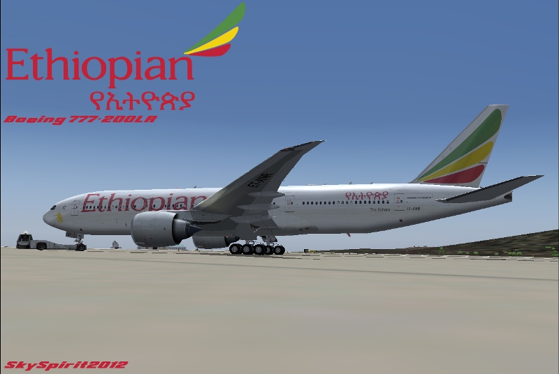 Ethiopian Airlines Boeing 777-200Lr V2 For Fs2004