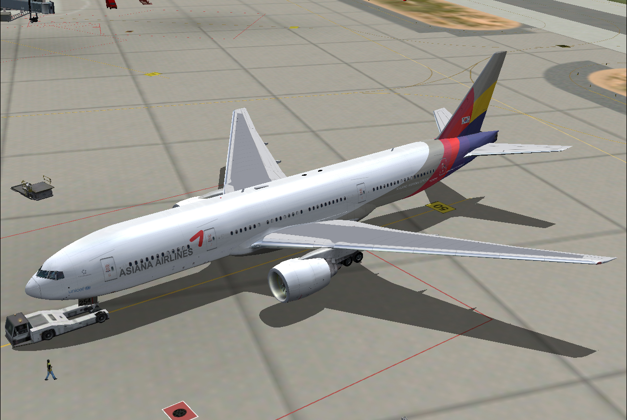 Fs2004 Asiana Airlines Boeing 777-200 Registration Hl8254 — 1
