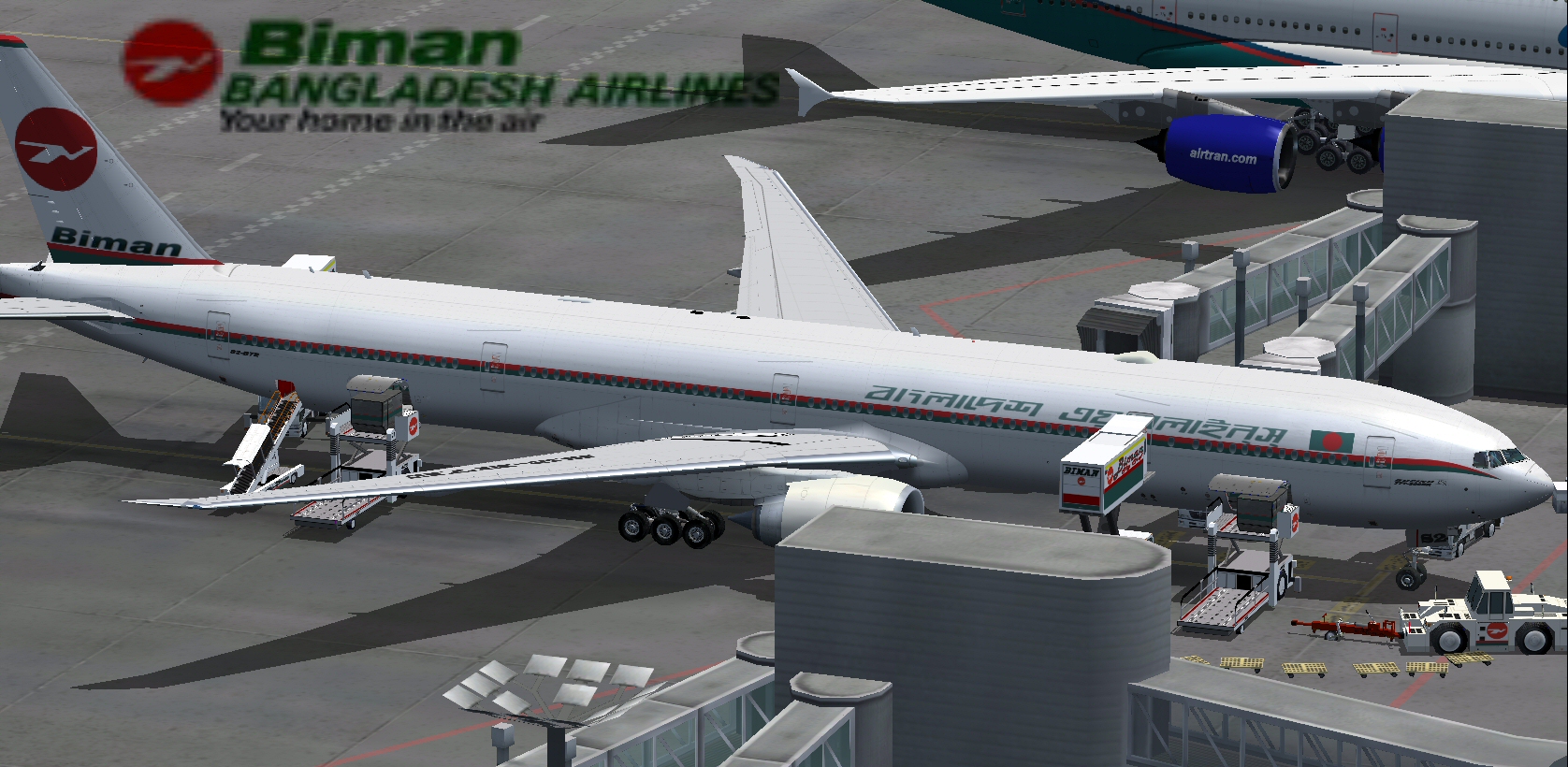 Fs2004/Fsx Biman Boeing 777-300Er Biman Bangladesh Airlines — 1