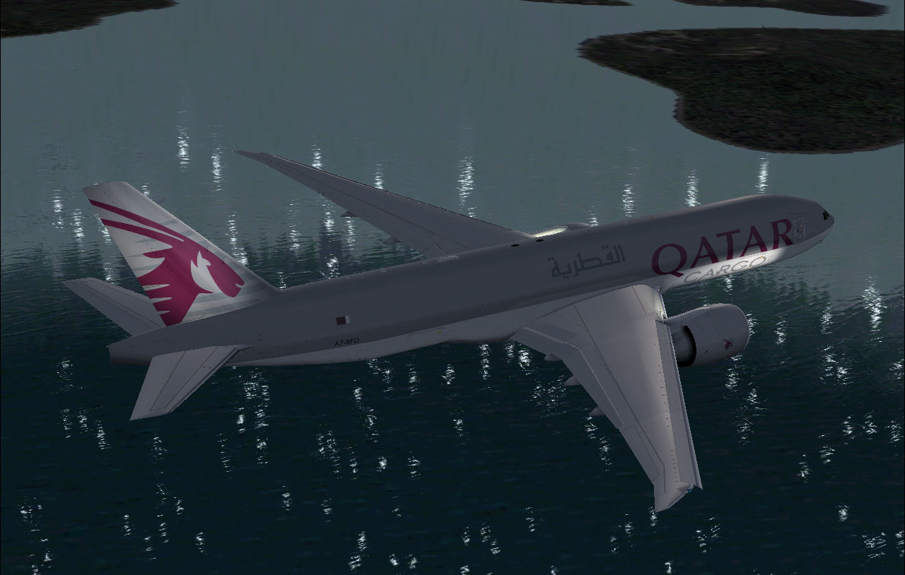 Qatar Airways Cargo Boeing 777-200Lrf V2 For Fs2004 — 1