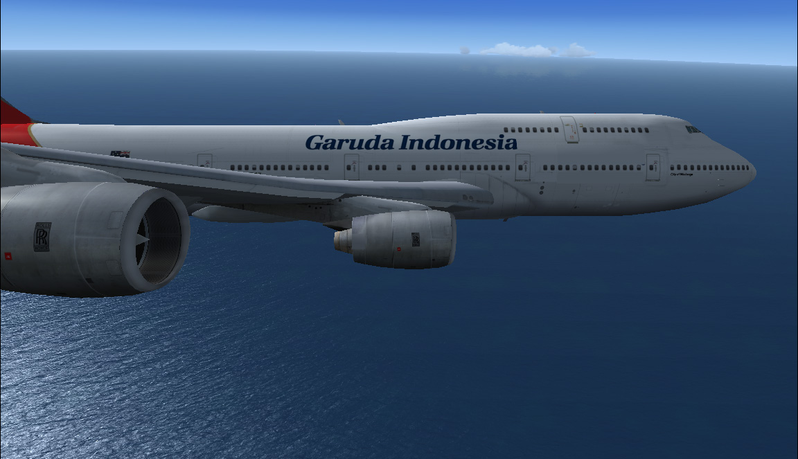 Fs2004/Fsx Qantas Garuda Boeing 747-300 — 1