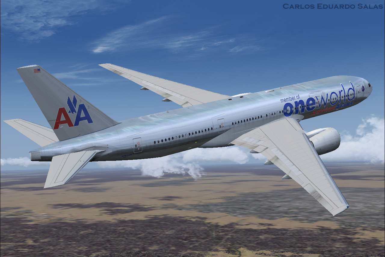 Fsx American Airlines Boeing 777-200 Er N791An — 1