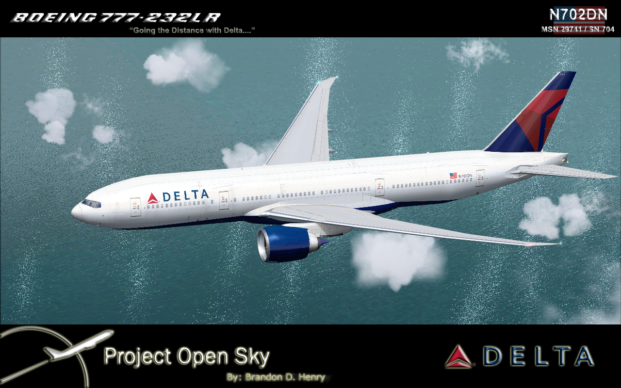 Boeing 777-200 Fs2004/Fsx Delta Airlines N866Da — 1
